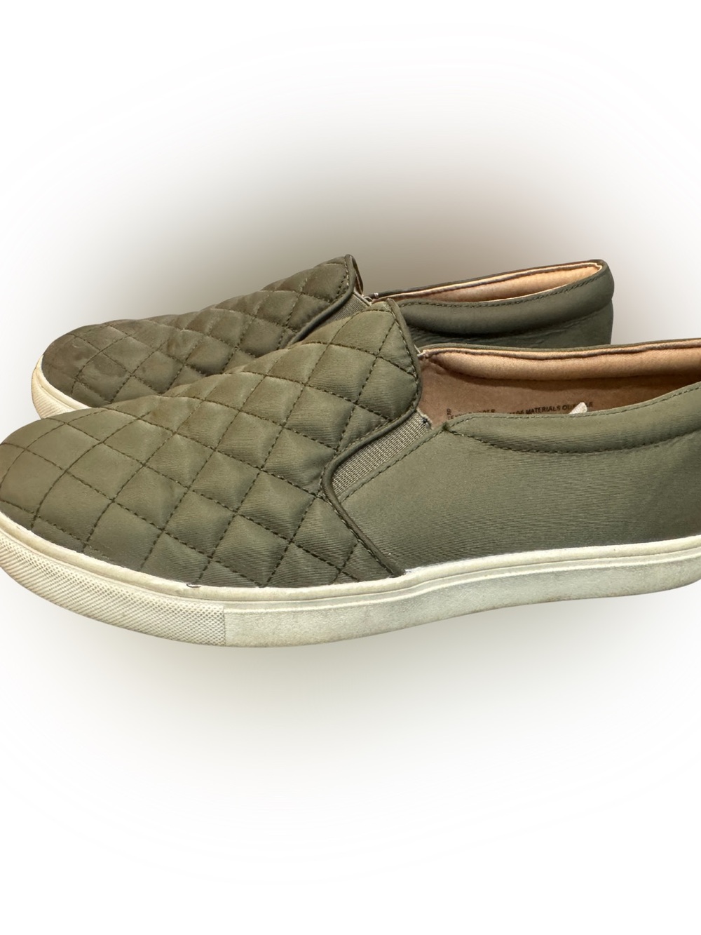 Target Olive Quilted Slip-On Sneakers